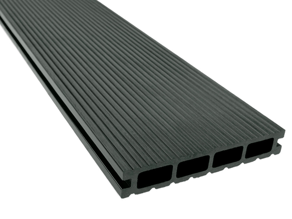 KAHRS WPC Terrassendielen, 25×145mm, Grau, grob/fein, gebürstet, Hohlkammer – Bild 5