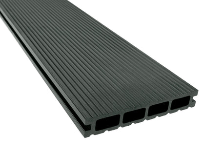 KAHRS WPC Terrassendielen, 25×145mm, Grau, grob/fein, gebürstet, Hohlkammer – Bild 5