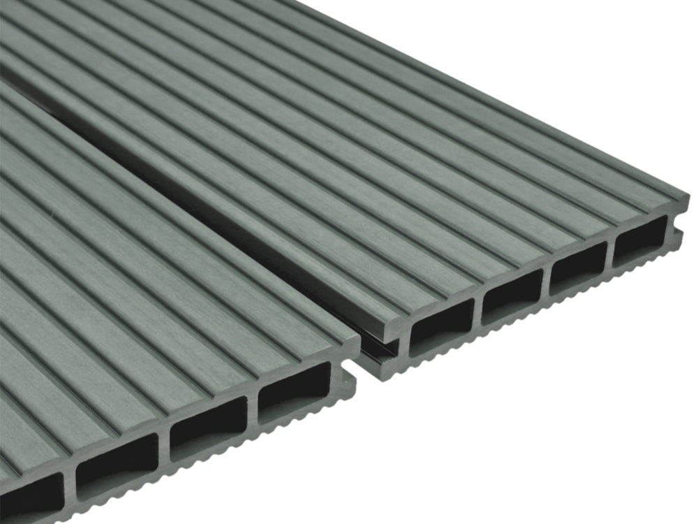 KAHRS WPC Terrassendielen, 25×145mm, Grau, grob/fein, gebürstet, Hohlkammer – Bild 6