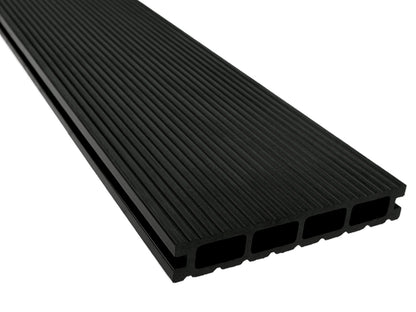 KAHRS WPC Terrassendielen, 25x145 mm, Anthrazit, grob/fein, gebürstet, Hohlkammer