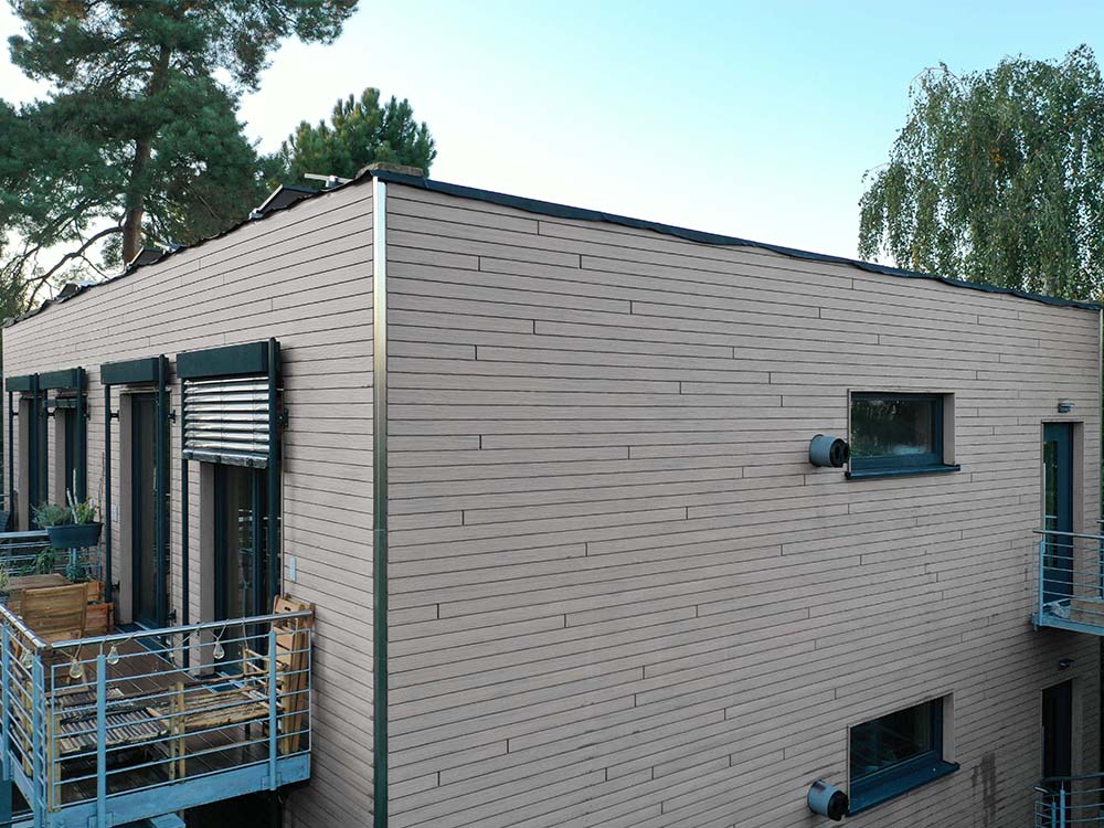 KAHRS WPC Rhombusleiste, 18x100 mm, Massiv, Steingrau, strukturiert