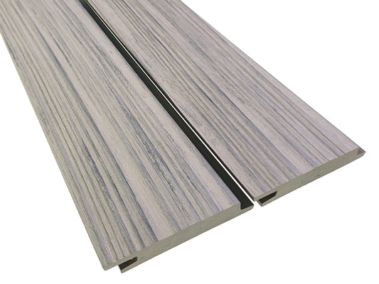 KAHRS WPC Rhombusleiste, 18x100 mm, Massiv, Steingrau, strukturiert