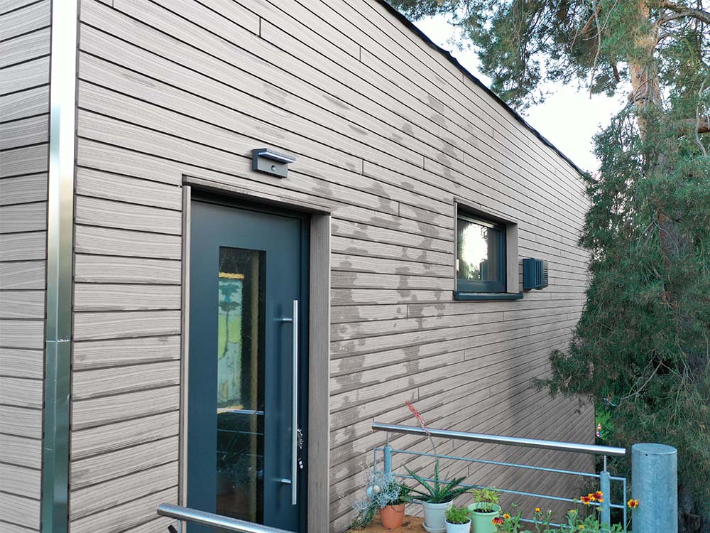 KAHRS WPC Rhombusleiste, 18x100 mm, Massiv, Steingrau, strukturiert