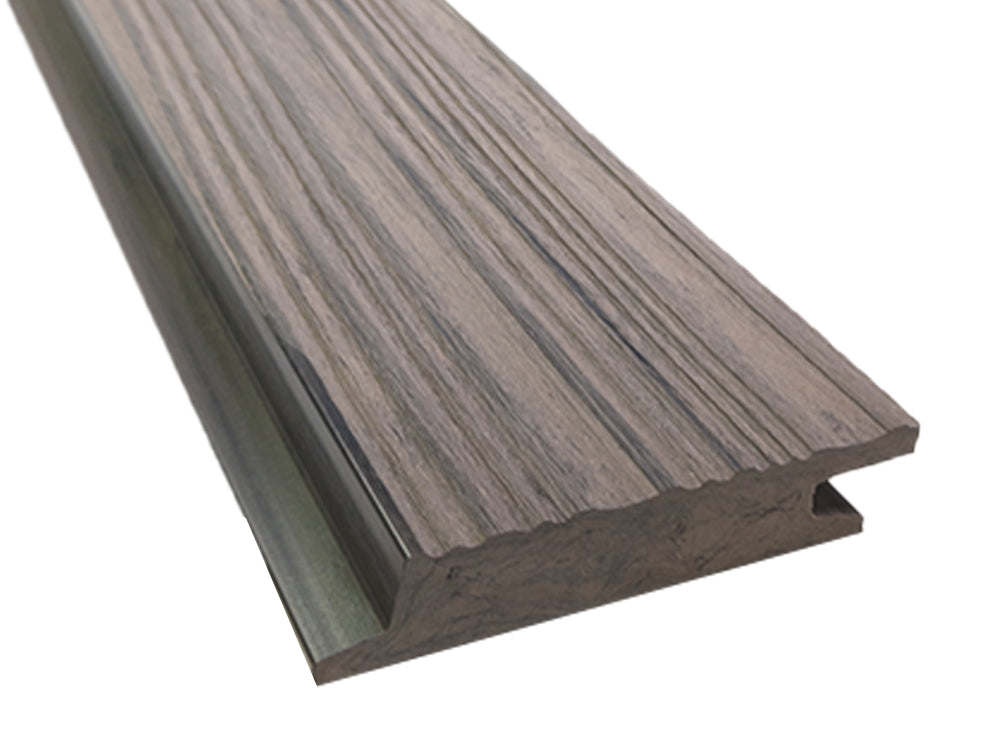 KAHRS WPC Rhombusleiste, 18x100 mm, Massiv, Steingrau, strukturiert