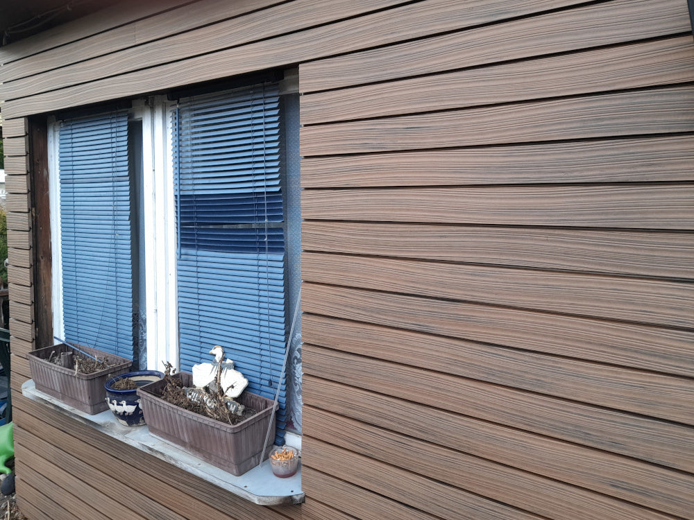 KAHRS WPC Rhombusleiste, 18×100mm, Massiv, Herbstbraun, strukturiert – Bild 11