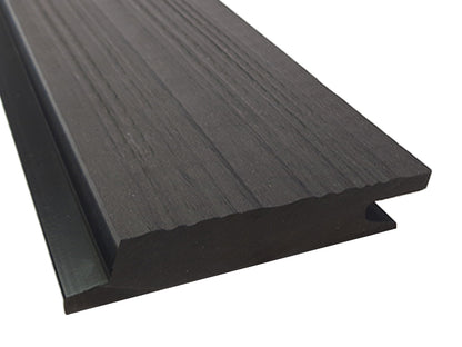 KAHRS WPC Rhombusleiste, 18x100 mm, Massiv, Anthrazit, strukturiert