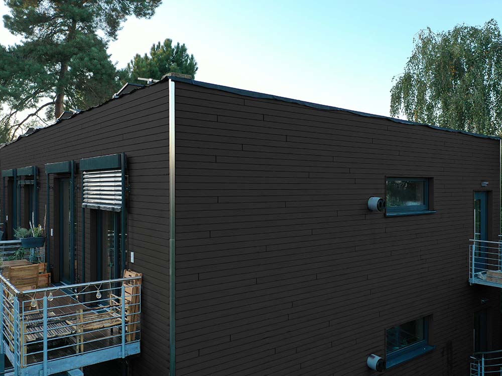 KAHRS WPC Rhombusleiste, 18x100 mm, Massiv, Anthrazit, strukturiert
