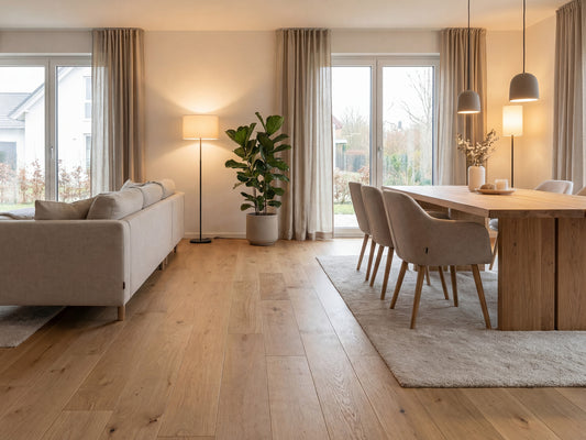 KAHRS Parkett Eiche "Classic" Select, naturgeölt, gebürstet, Klick, 14/3x190x1900 mm, 2,888 m² / VE