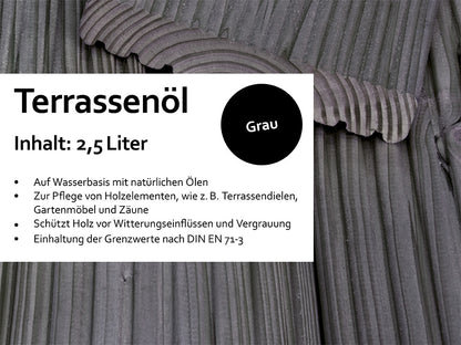KAHRS Terrassenöl, 2,50 Liter Farbton: Grau