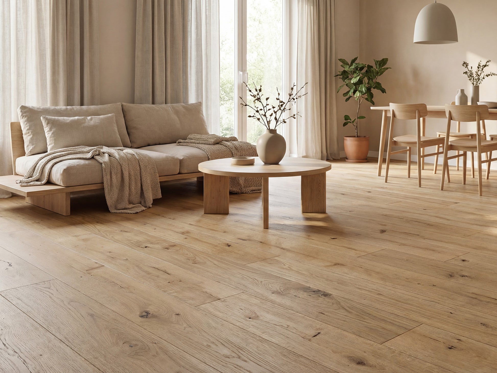 KAHRS Parkett Eiche "Prestige" Markant, naturgeölt, gebürstet, Klick, 14/3x190x1900 mm, 2,888 m² / VE