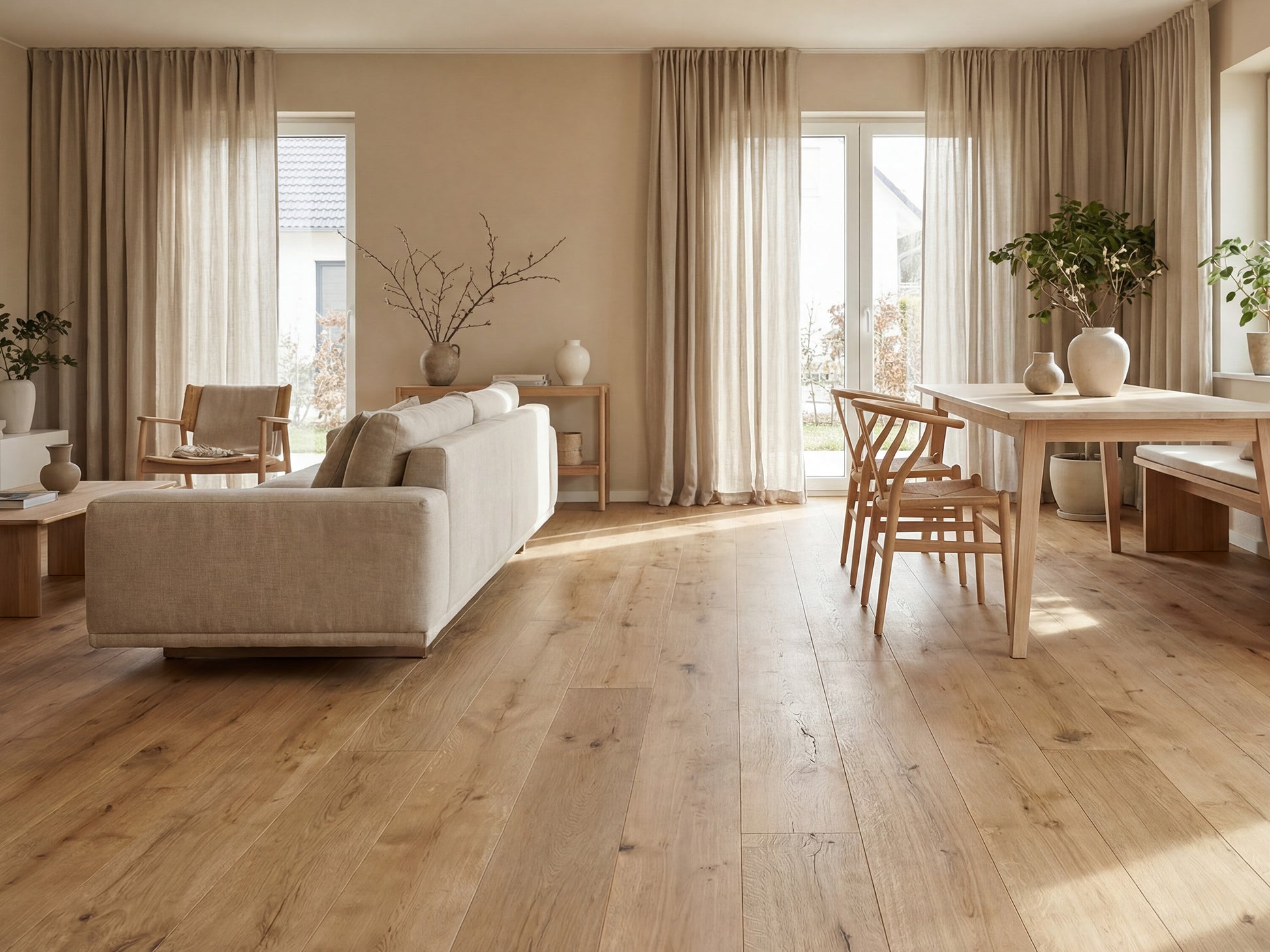 KAHRS Parkett Eiche "Prestige" Markant, naturgeölt, gebürstet, Klick, 14/3×190×1900mm, 2,888 m² / VE – Bild 6