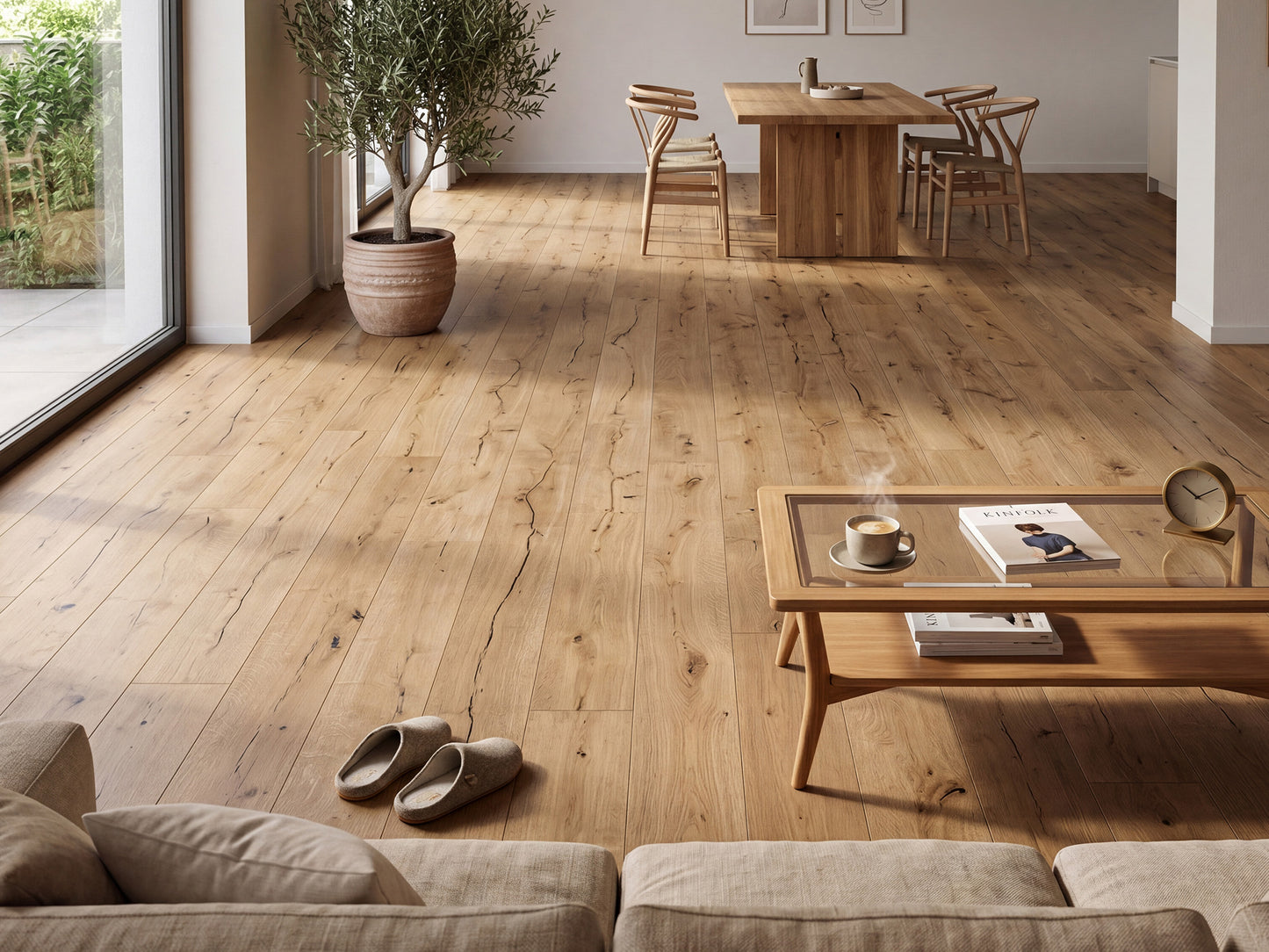 KAHRS Parkett Eiche XL "Choice" Rustikal,  naturgeölt, gebürstet, Klick, 15/4x260x2200 mm, 3,432 m² / VE