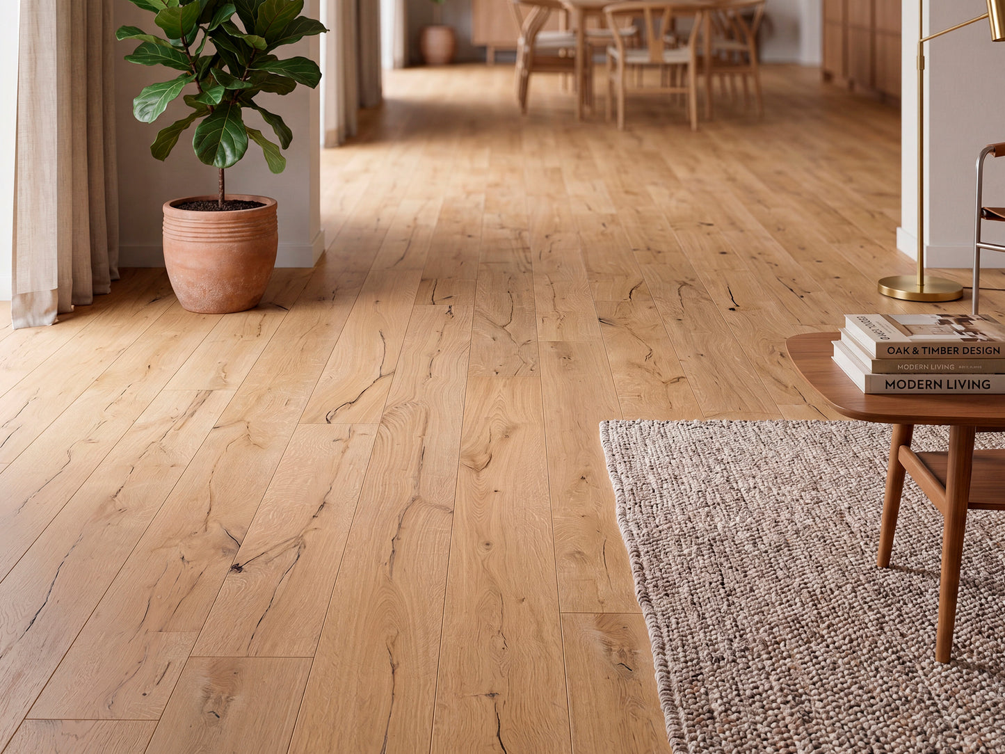 KAHRS Parkett Eiche M "Choice" Rustikal, naturgeölt, gebürstet, Klick, 14/3x150x1900 mm, 2,28 m² / VE