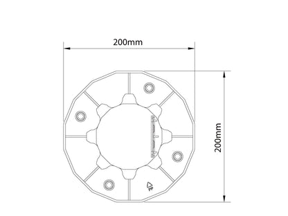 KAHRS Stelzlager, Verstellbarkeit 3,5 - 7,0 cm Polypropylen schwarz, Durchmesser 20 cm