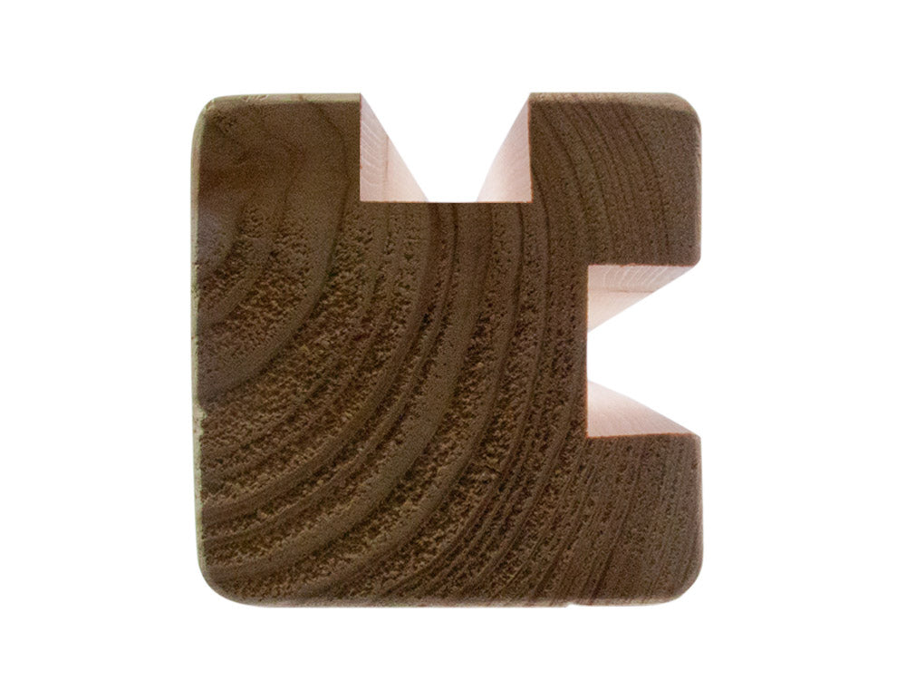 Douglasie Eckpfosten, 90×90mm, Serie: "Bremen" KD, unbehandelt, Länge: 2,00 m