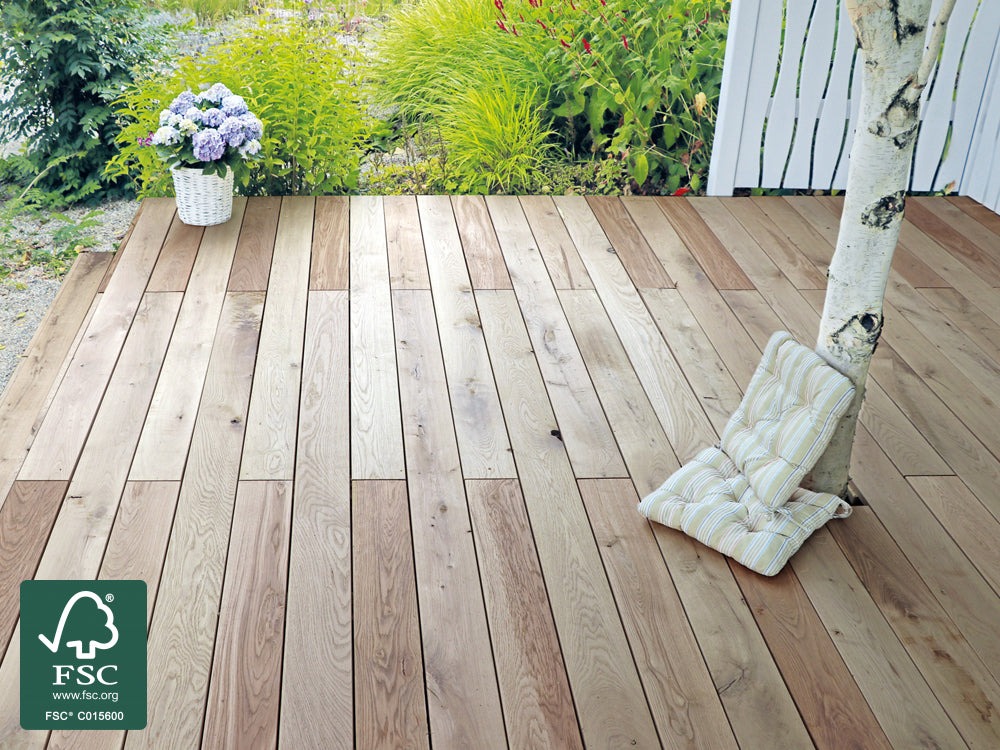Eiche Terrassendielen, 23×140mm KD, glatt/egalisiert *Rustikal* – Bild 13