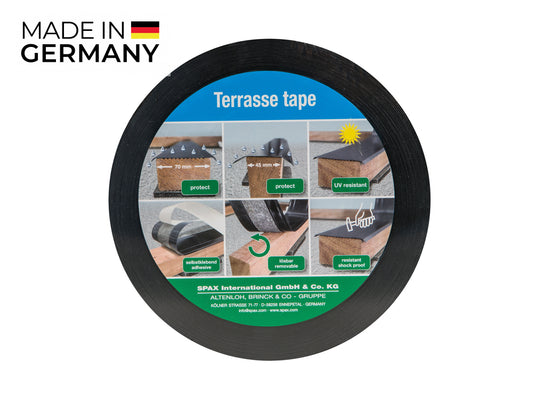 SPAX Tape Abdeckband, 30 m/Rolle, 87 mm breit, UV-resistent und selbstklebende Rückseite schützt die Unterkonstruktion vor Nässe