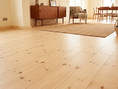 Fichte Schlossdielen, 27x194 mm, Rustikal, rundum Nut & Feder, mit Microfase Deckbreite 180 mm