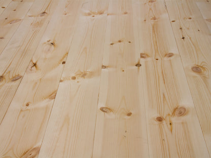 Kiefer Schlossdielen, 32×190mm, Rustikal, rundum Nut & Feder, mit Microfase Deckbreite: 180mm