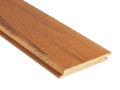 18×152mm NATURinFORM WPC Fassadenprofil, "Die Gestaltende XXL", mit Holzmaserung, leicht gebürstet, Bernsteinbraun, Deckmaß: 148mm