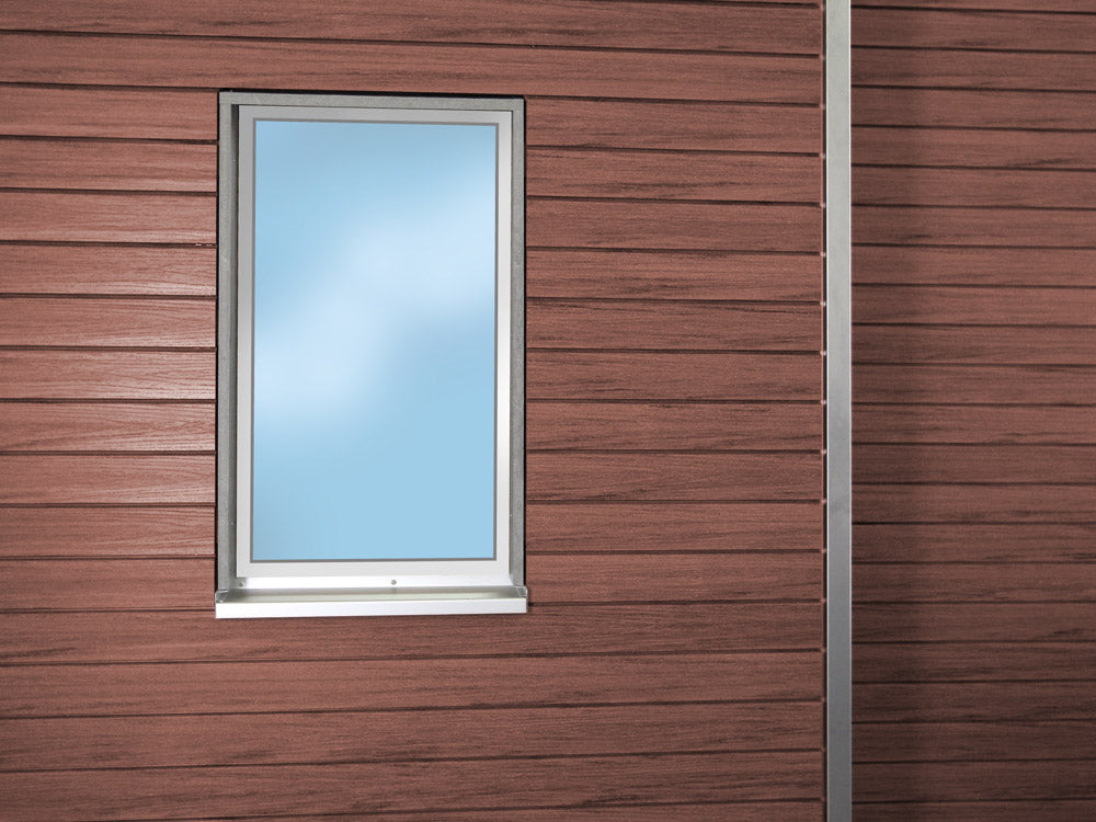 18x152 mm NATURinFORM WPC Fassadenprofil, "Die Gestaltende XXL", mit Holzmaserung, leicht gebürstet, Kastanienbraun, Deckmaß: 148mm