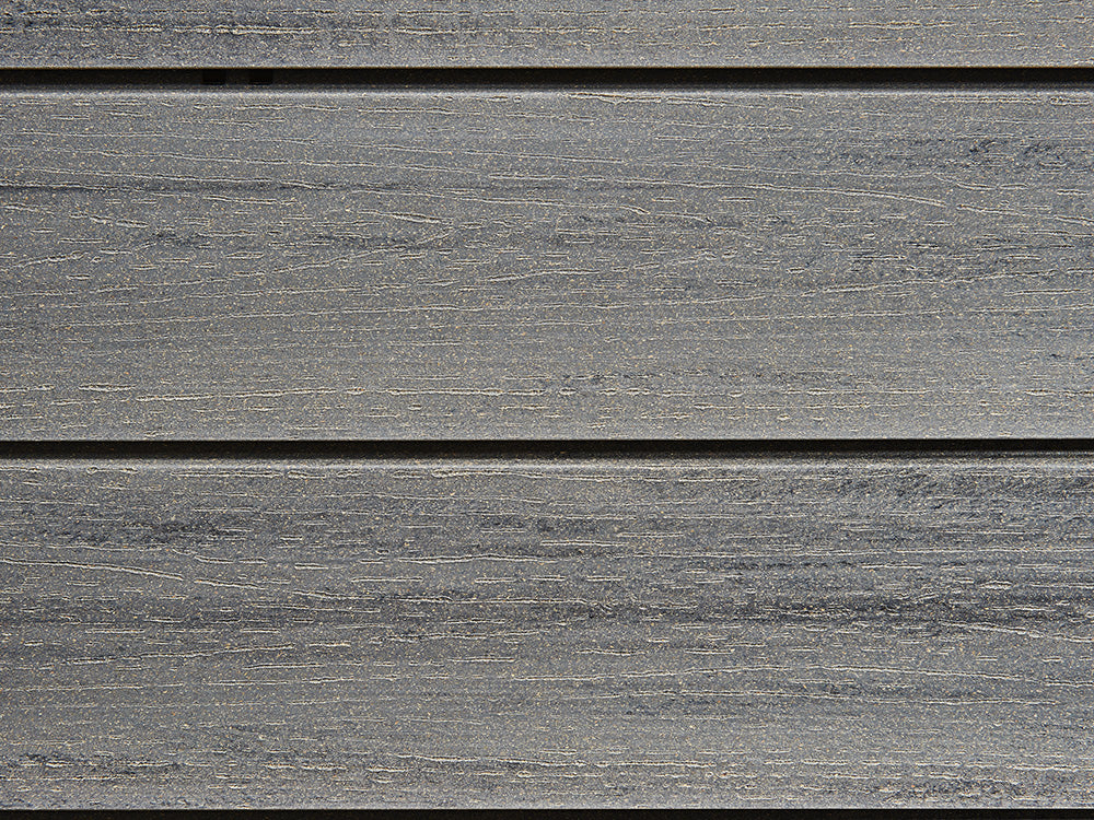 18x152 mm NATURinFORM WPC Fassadenprofil, "Die Gestaltende XXL", mit Holzmaserung, leicht gebürstet, Graphitgrau, Deckmaß: 148mm
