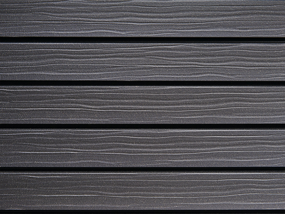 18x70 mm NATURinFORM WPC Fassadenprofil, "Die Gestaltende Exklusiv small" mit Holzmaserung, leicht gebürstet, Basaltgrau, Deckmaß: 66mm