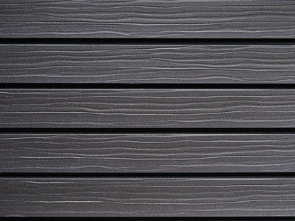 18x70 mm NATURinFORM WPC Fassadenprofil, "Die Gestaltende Exklusiv small" mit Holzmaserung, leicht gebürstet, Basaltgrau, Deckmaß: 66mm