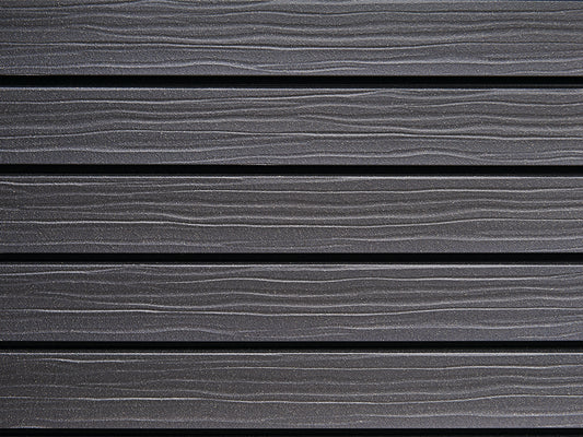 18x70 mm NATURinFORM WPC Fassadenprofil, "Die Gestaltende Exklusiv small" mit Holzmaserung, leicht gebürstet, Basaltgrau, Deckmaß: 66mm
