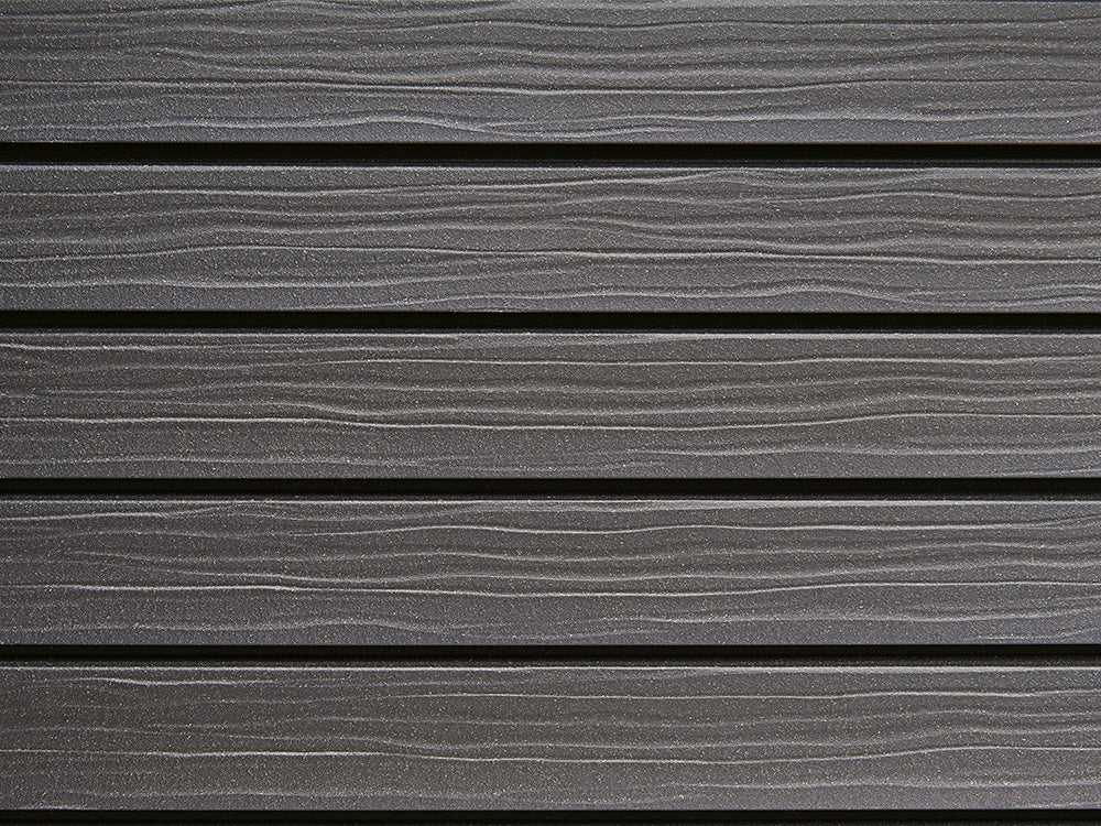 18×70mm NATURinFORM WPC Fassadenprofil, "Die Gestaltende Exklusiv small" mit Holzmaserung, leicht gebürstet, Lavagrau, Deckmaß: 66mm – Bild 2