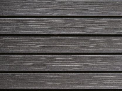 18×70mm NATURinFORM WPC Fassadenprofil, "Die Gestaltende Exklusiv small" mit Holzmaserung, leicht gebürstet, Lavagrau, Deckmaß: 66mm – Bild 2