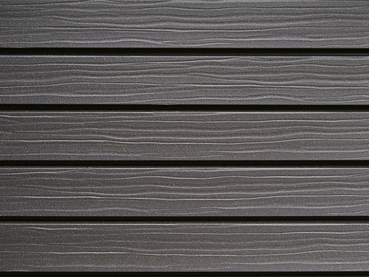 18×70mm NATURinFORM WPC Fassadenprofil, "Die Gestaltende Exklusiv small" mit Holzmaserung, leicht gebürstet, Lavagrau, Deckmaß: 66mm – Bild 2