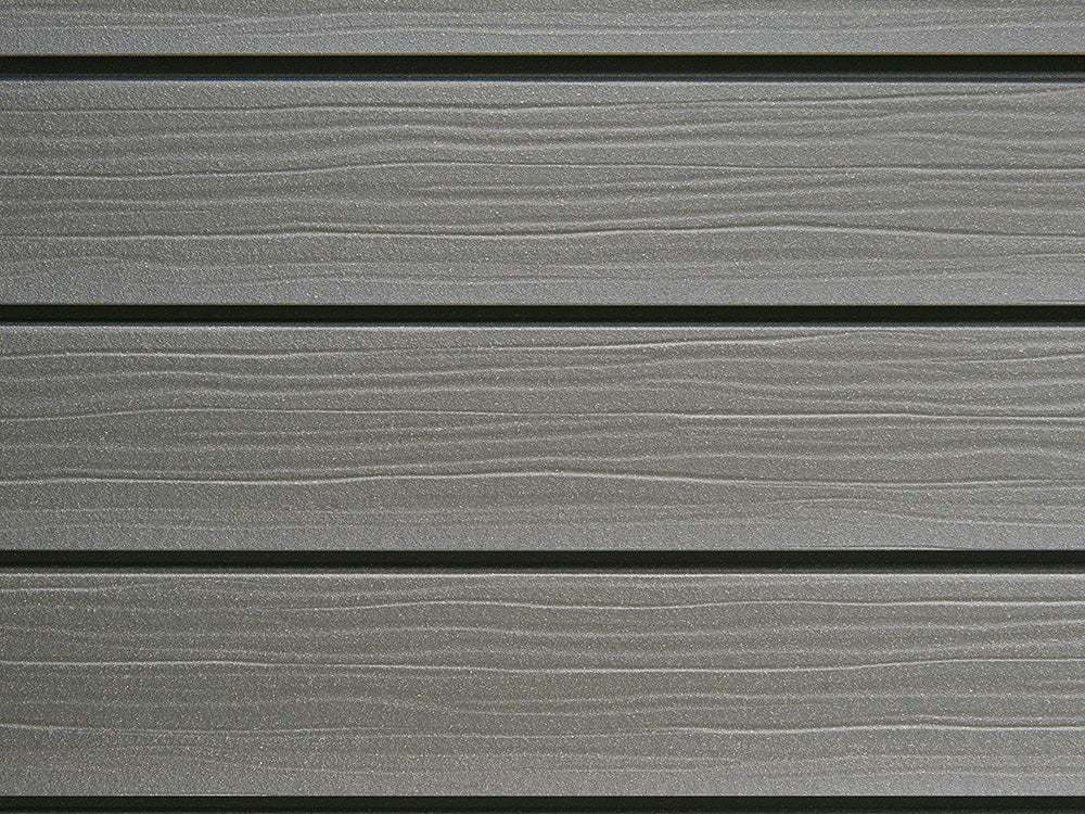 18x103 mm NATURinFORM WPC Fassadenprofil, "Die Gestaltende Exklusiv XL" mit Holzmaserung, leicht gebürstet, Dolomitgrau, Deckmaß: 99mm