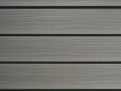 18x103 mm NATURinFORM WPC Fassadenprofil, "Die Gestaltende Exklusiv XL" mit Holzmaserung, leicht gebürstet, Dolomitgrau, Deckmaß: 99mm