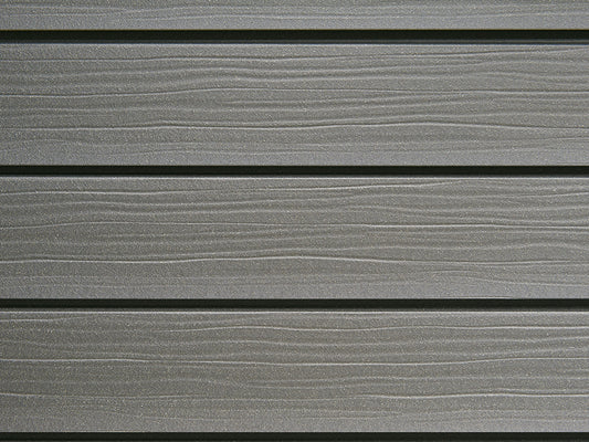 18x103 mm NATURinFORM WPC Fassadenprofil, "Die Gestaltende Exklusiv XL" mit Holzmaserung, leicht gebürstet, Dolomitgrau, Deckmaß: 99mm