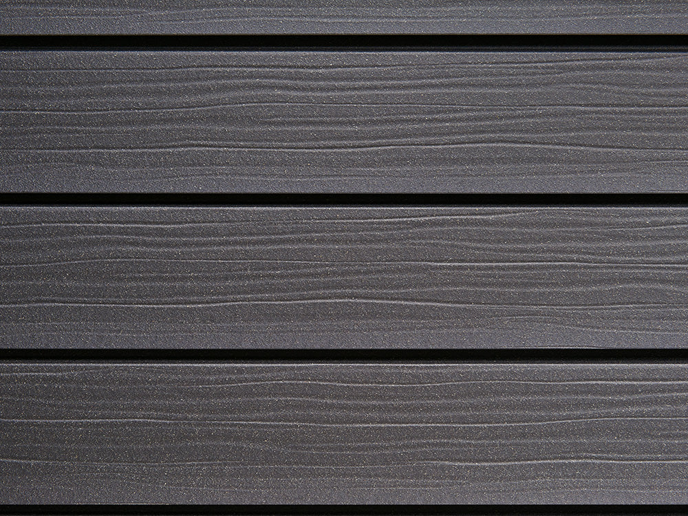 18x103 mm NATURinFORM WPC Fassadenprofil, "Die Gestaltende Exklusiv XL" mit Holzmaserung, leicht gebürstet, Basaltgrau, Deckmaß: 99mm