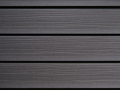 18x103 mm NATURinFORM WPC Fassadenprofil, "Die Gestaltende Exklusiv XL" mit Holzmaserung, leicht gebürstet, Basaltgrau, Deckmaß: 99mm