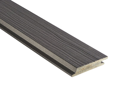 18x103 mm NATURinFORM WPC Fassadenprofil, "Die Gestaltende Exklusiv XL" mit Holzmaserung, leicht gebürstet, Lavagrau, Deckmaß: 99mm