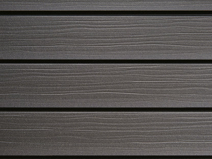 18x103 mm NATURinFORM WPC Fassadenprofil, "Die Gestaltende Exklusiv XL" mit Holzmaserung, leicht gebürstet, Lavagrau, Deckmaß: 99mm