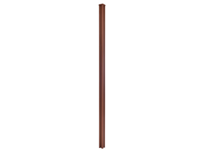 NATURinFORM Zaunpfosten "Der Flexible", Aluminium pulverbeschichtet, braun, zum Einbetonieren, 2,45m mit Abdeckkappe, 2 