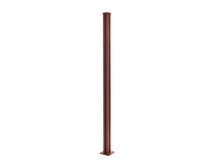 NATURinFORM Zaunpfosten "Der Flexible", Aluminium pulverbeschichtet, braun, zum Aufdübeln, 1,95m mit Abdeckkappe, 2 Blen