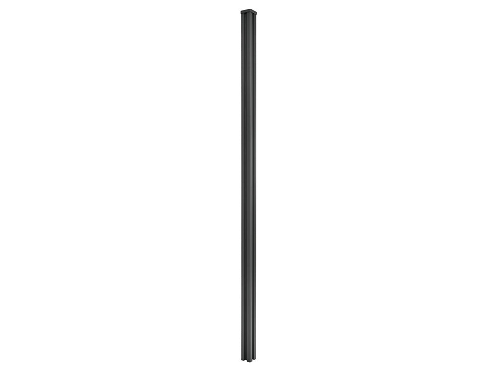 NATURinFORM Zaunpfosten "Der Flexible", Aluminium pulverbeschichtet, anthrazit, zum Einbetonieren, mit Abdeckkappe, 2 Bl