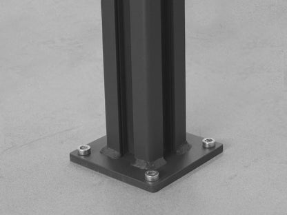 NATURinFORM Zaunpfosten "Der Flexible", Aluminium pulverbeschichtet, anthrazit, zum Aufdübeln, mit Abdeckkappe, 2 Blende