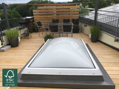 Eiche Terrassendielen, 23x140 mm KD, glatt/egalisiert *Exklusiv*