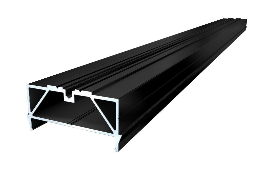 Karle & Rubner TWIXT Isostep CLIP, 64x30 mm, Aluminium Unterkonstruktion, mit Schraubkanal, schwarz pulverbeschichtet RAL 9005