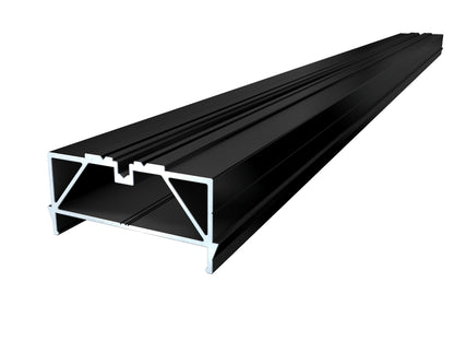 Karle & Rubner TWIXT Isostep CLIP, 64x30 mm, Aluminium Unterkonstruktion, mit Schraubkanal, schwarz pulverbeschichtet RAL 9005