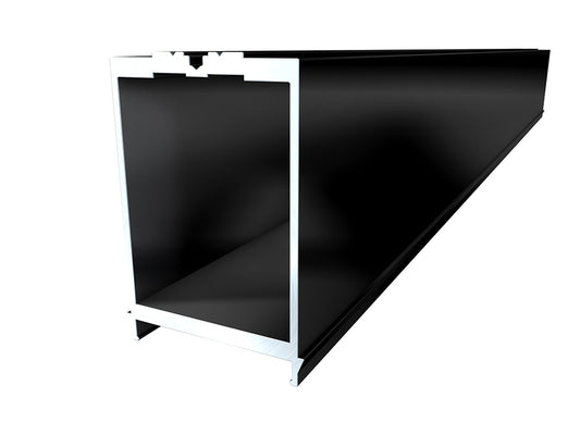 Karle & Rubner MEGA Isostep CLIP, 64×95mm, Aluminium Unterkonstruktion, mit Schraubkanal, Oberfläche schwarz pulverbesch