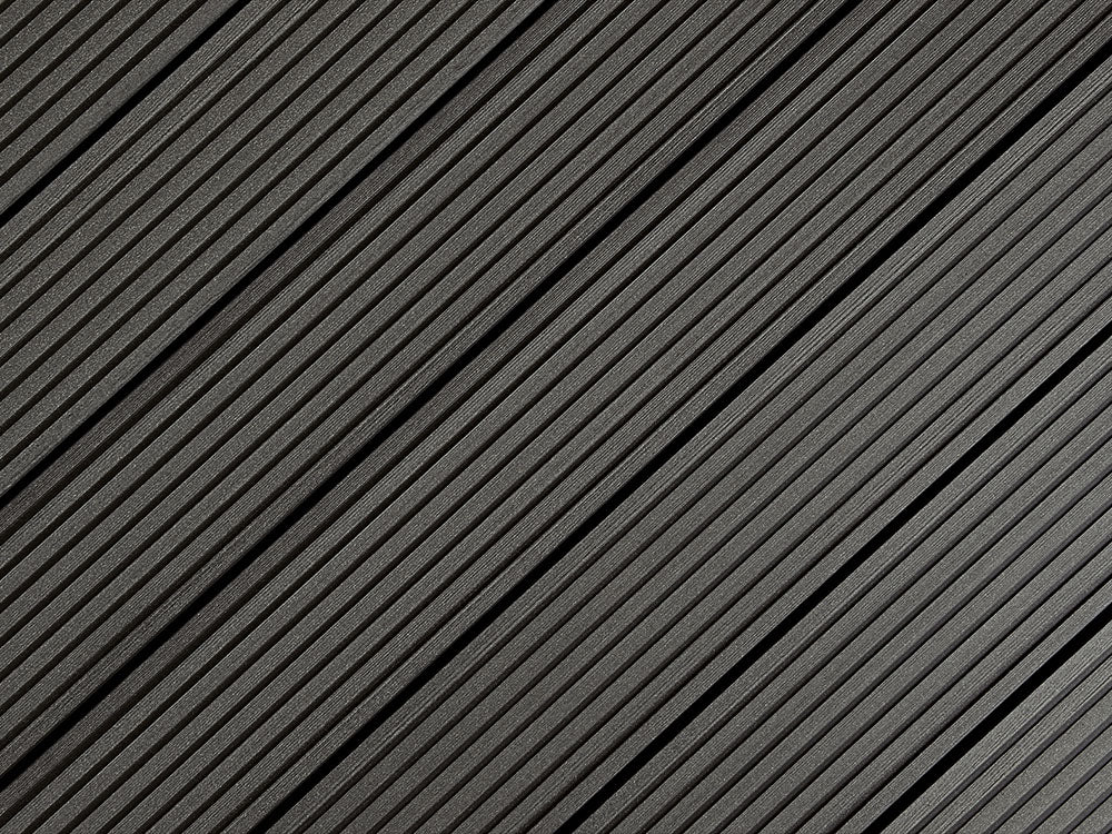 25x138 mm "Die Beliebte massiv", WPC Terrassendielen, beidseitig gebürstet, grob/fein, steingrau, Vollprofil,  BAZ