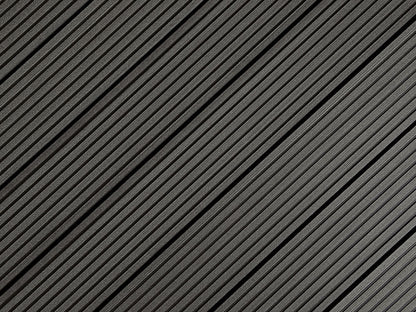 25x138 mm "Die Beliebte massiv", WPC Terrassendielen, beidseitig gebürstet, grob/fein, steingrau, Vollprofil,  BAZ