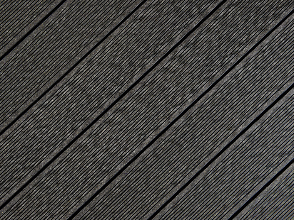 25x138 mm "Die Beliebte massiv", WPC Terrassendielen, beidseitig gebürstet, grob/fein, steingrau, Vollprofil,  BAZ
